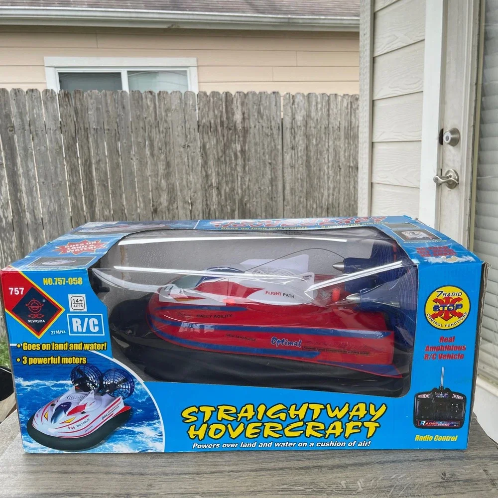 Newqida Straightway‎ Hovercraft R/C Kids Red White Amphibious 757-058 Land Water